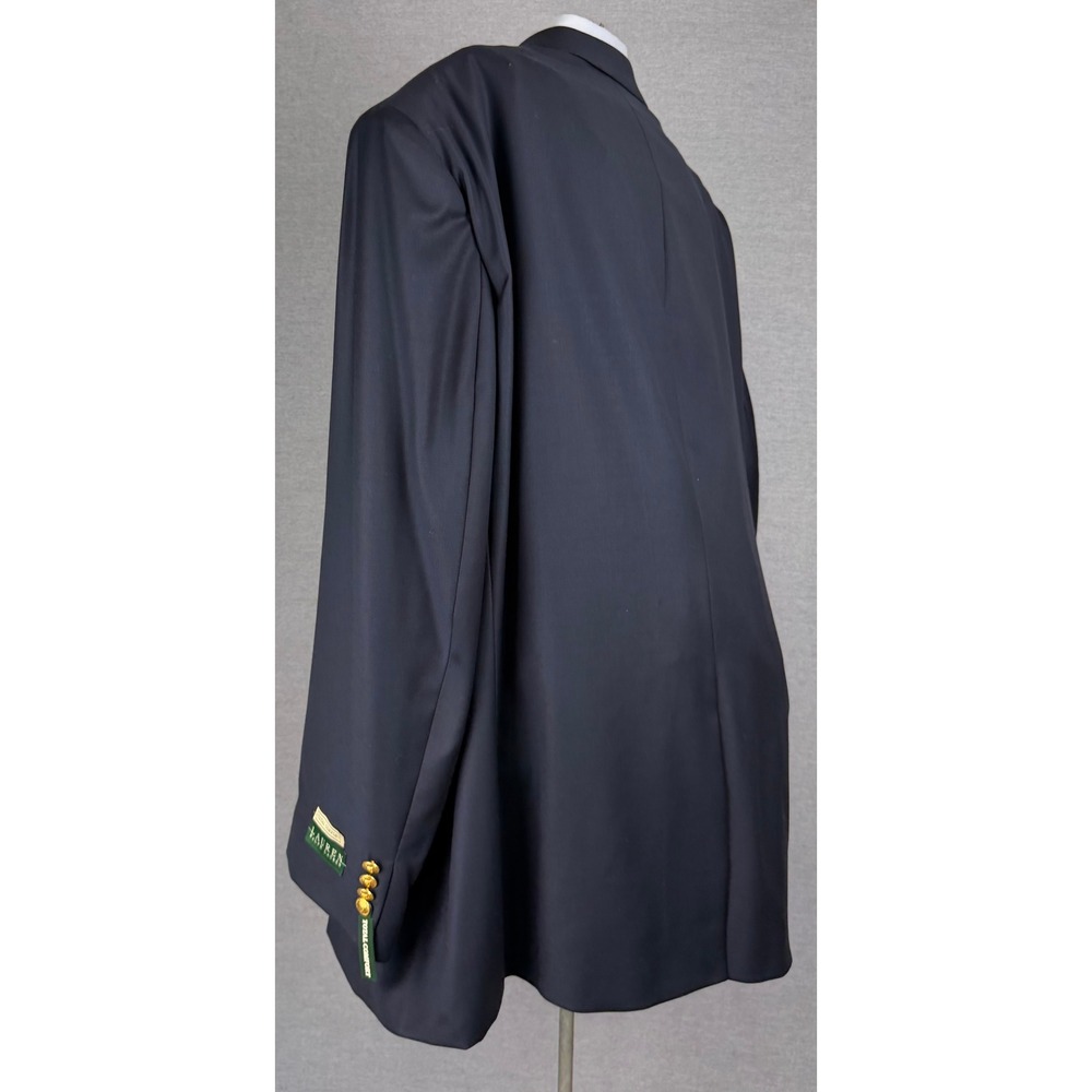 Lauren Ralph Lauren Mens Navy Blue Wool Blazer Sport Coat 58R Gold Buttons NEW - Picture 3 of 13